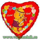 ILY Медвежонок в сердечках фото в интернет-магазине Волшебный праздник