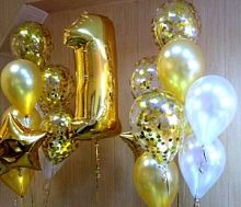 Набор шаров "Золотой годик" фото в интернет-магазине Волшебный праздник