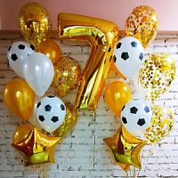 Набор шаров "Золотой футбол" фото в интернет-магазине Волшебный праздник