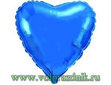 Сердце 18" металлик синий фото в интернет-магазине Волшебный праздник