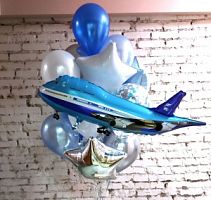 Набор шаров "Голубой Самолет" фото в интернет-магазине Волшебный праздник