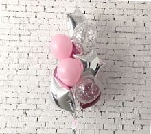 Набор шаров "Розовое серебро" фото в интернет-магазине Волшебный праздник
